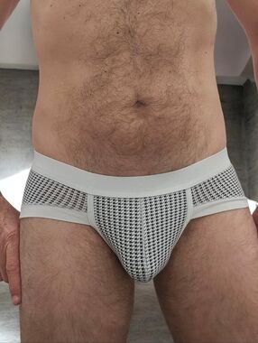 Gray & White Men’s Briefs – Stylish, Comfortable, Brand New